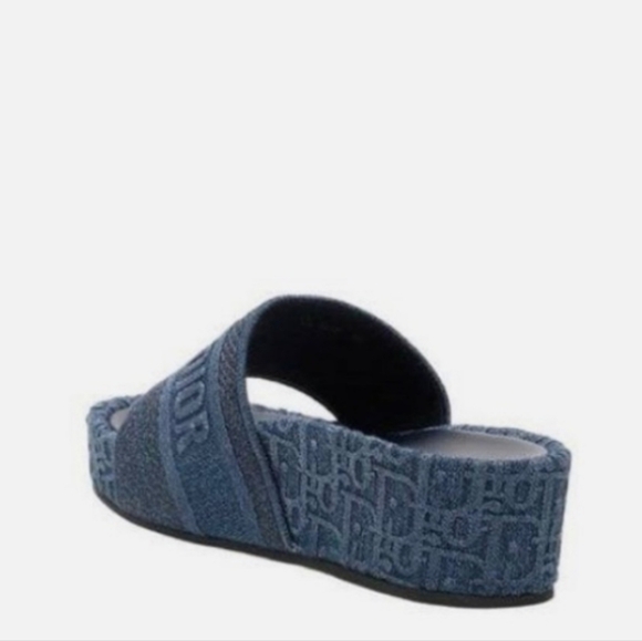 Christian Dior  Denim Platform Sandal Made in Italy Size 41 US Size 10 Like New - Picture 8 of 12